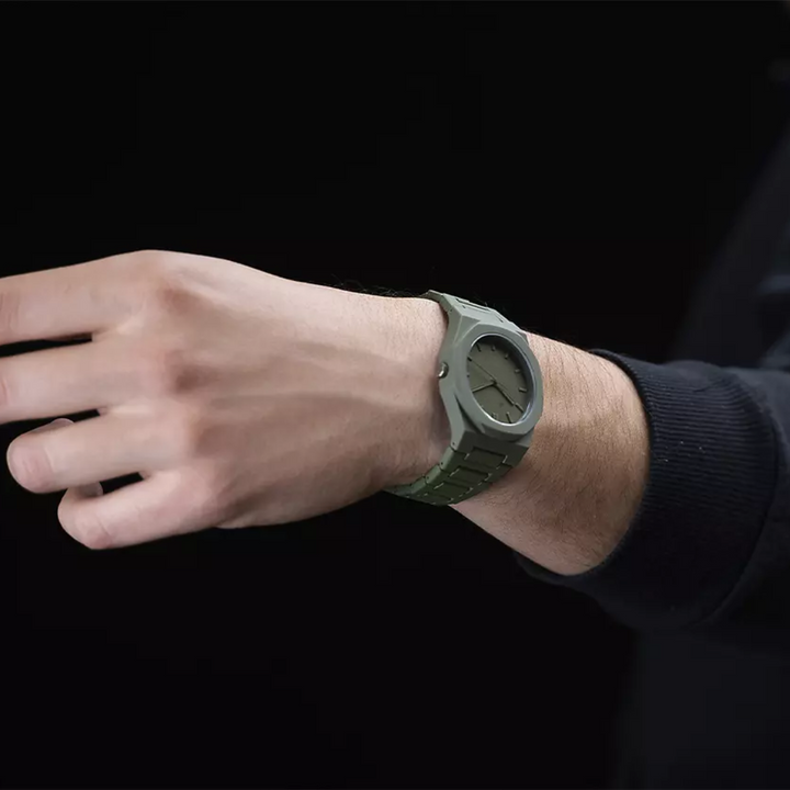 Relógio Masculino Minimalista | Verde Militar