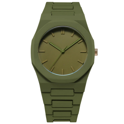 Relógio Masculino Minimalista | Verde Militar